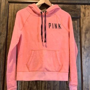 Pink coral hooded sweatshirt